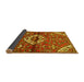 Sideview of Medallion Yellow Traditional Rug, tr4370yw