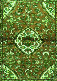 Medallion Green Traditional Rug, tr4370grn