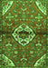 Medallion Green Traditional Rug, tr4370grn