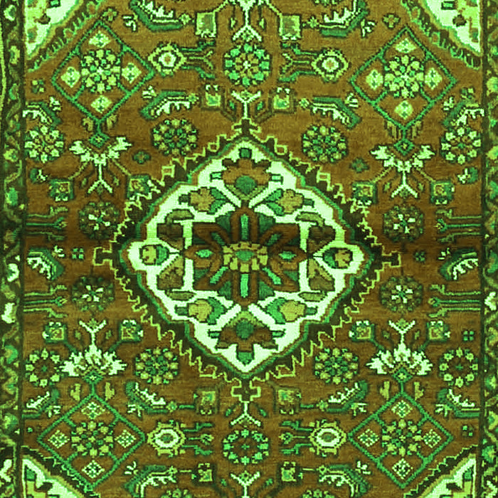 Medallion Green Traditional Rug, tr4370grn