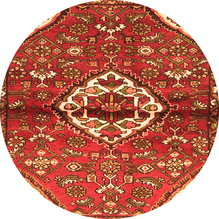 Machine Washable Medallion Orange Traditional Area Rugs, wshtr4370org