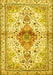 Machine Washable Persian Yellow Traditional Rug, wshtr4371yw