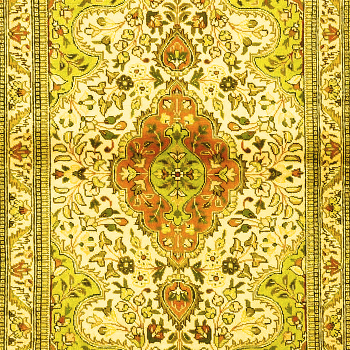 Machine Washable Persian Yellow Traditional Rug, wshtr4371yw