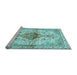 Sideview of Machine Washable Persian Light Blue Traditional Rug, wshtr4371lblu