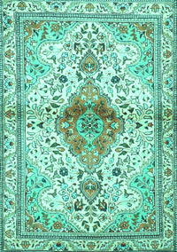 Persian Turquoise Traditional Rug, tr4371turq