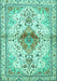 Persian Turquoise Traditional Rug, tr4371turq
