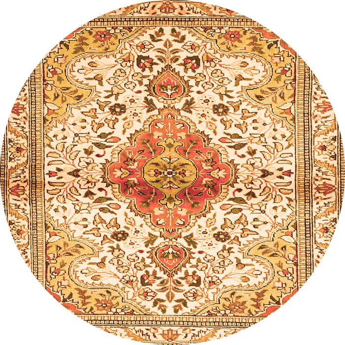 Square Persian Orange Traditional Rug, tr4371org