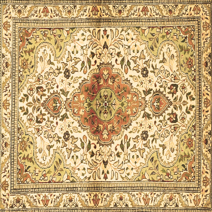 Square Persian Brown Traditional Rug, tr4371brn
