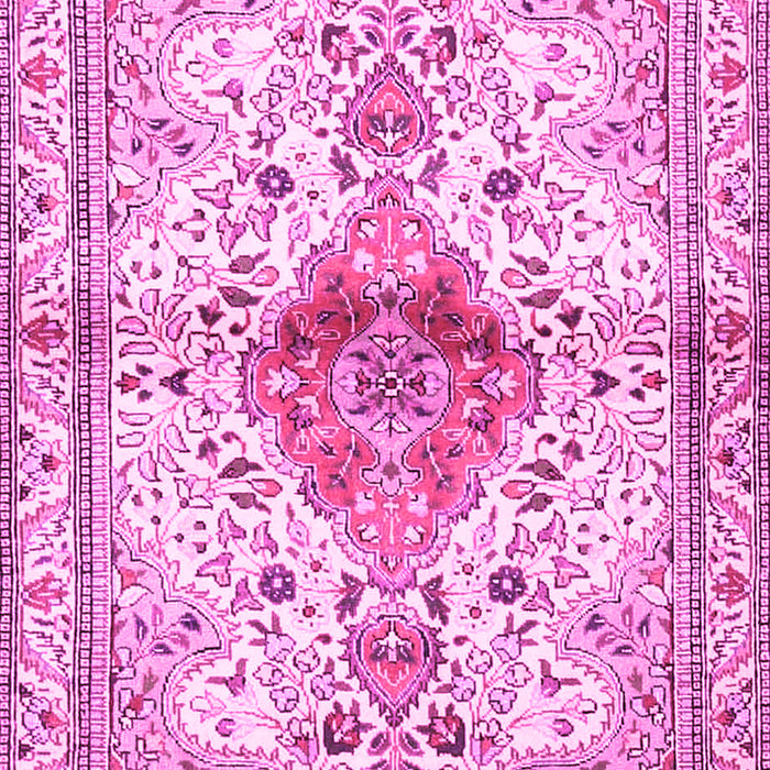 Machine Washable Persian Pink Traditional Rug, wshtr4371pnk