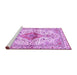 Sideview of Machine Washable Persian Purple Traditional Area Rugs, wshtr4371pur