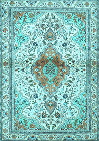 Persian Light Blue Traditional Rug, tr4371lblu