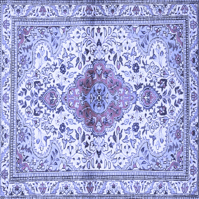 Square Persian Blue Traditional Rug, tr4371blu