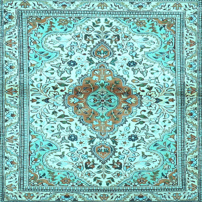 Square Persian Light Blue Traditional Rug, tr4371lblu