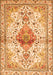 Serging Thickness of Machine Washable Persian Orange Traditional Area Rugs, wshtr4371org