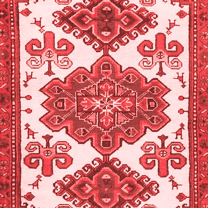 Machine Washable Persian Red Traditional Rug, wshtr4372red