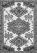 Serging Thickness of Machine Washable Persian Gray Traditional Rug, wshtr4372gry