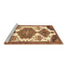 Sideview of Machine Washable Persian Brown Traditional Rug, wshtr4372brn