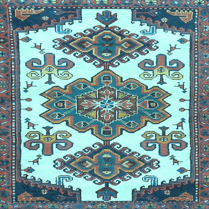 Square Persian Light Blue Traditional Rug, tr4372lblu