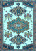 Machine Washable Persian Light Blue Traditional Rug, wshtr4372lblu