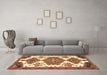 Machine Washable Persian Brown Traditional Rug in a Living Room,, wshtr4372brn