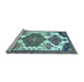 Sideview of Machine Washable Persian Light Blue Traditional Rug, wshtr4372lblu