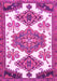 Machine Washable Persian Pink Traditional Rug, wshtr4372pnk