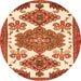 Machine Washable Persian Orange Traditional Area Rugs, wshtr4372org