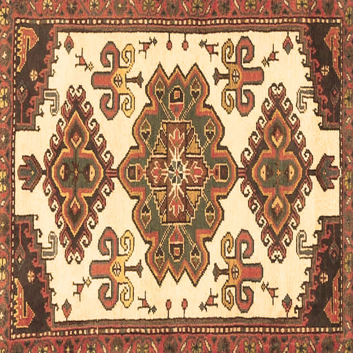 Square Machine Washable Persian Brown Traditional Rug, wshtr4372brn
