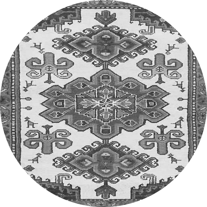 Square Persian Gray Traditional Rug, tr4372gry