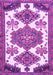 Machine Washable Persian Purple Traditional Area Rugs, wshtr4372pur