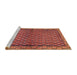 Sideview of Machine Washable Traditional Orange Rug, wshtr4373