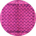 Round Persian Pink Traditional Rug, tr4373pnk