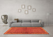 Machine Washable Persian Orange Traditional Area Rugs in a Living Room, wshtr4373org