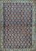 Machine Washable Persian Light Blue Traditional Rug, wshtr4373lblu
