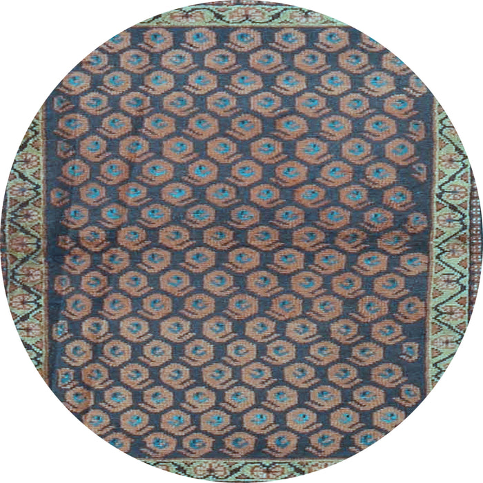 Round Persian Light Blue Traditional Rug, tr4373lblu