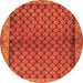 Machine Washable Persian Orange Traditional Area Rugs, wshtr4373org