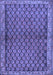 Machine Washable Persian Blue Traditional Rug, wshtr4373blu