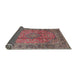 Sideview of Traditional Brown Red Persian Rug, tr4374