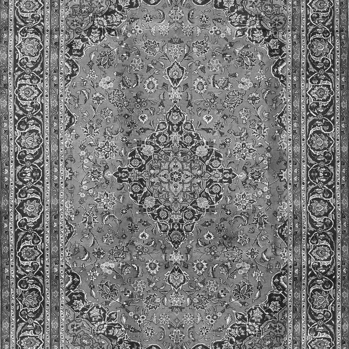 Serging Thickness of Machine Washable Persian Gray Traditional Rug, wshtr4374gry