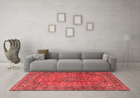 Machine Washable Persian Red Traditional Rug, wshtr4374red