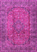 Machine Washable Persian Pink Traditional Rug, wshtr4374pnk