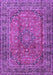 Machine Washable Persian Purple Traditional Area Rugs, wshtr4374pur