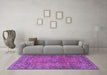 Machine Washable Persian Purple Traditional Area Rugs in a Living Room, wshtr4374pur