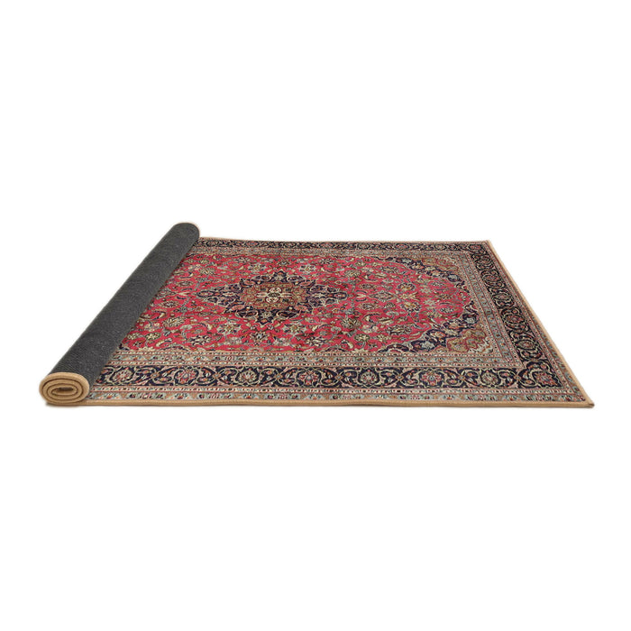 Sideview of Traditional Brown Red Persian Rug, tr4375