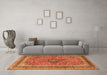 Machine Washable Persian Orange Traditional Area Rugs in a Living Room, wshtr4375org