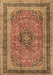 Machine Washable Persian Brown Traditional Rug, wshtr4375brn