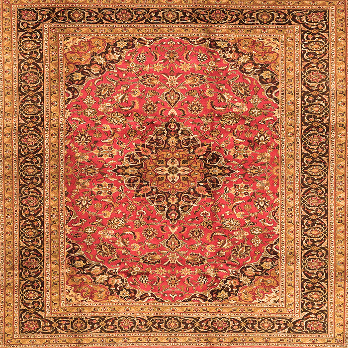 Serging Thickness of Persian Orange Traditional Rug, tr4375org