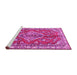 Sideview of Machine Washable Persian Pink Traditional Rug, wshtr4376pnk