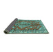 Sideview of Persian Turquoise Traditional Rug, tr4376turq