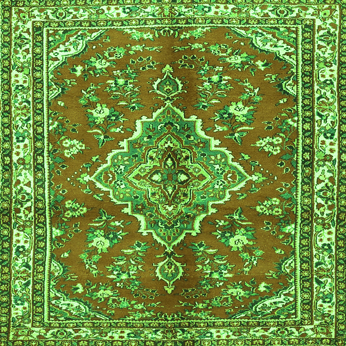 Serging Thickness of Persian Green Traditional Rug, tr4376grn